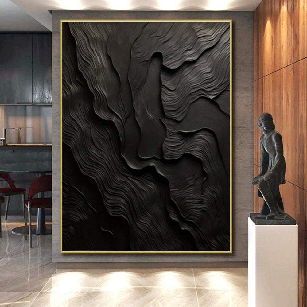 Monumental Contemporary Abstract Canvas for Home Music Studio Creative Backdrop