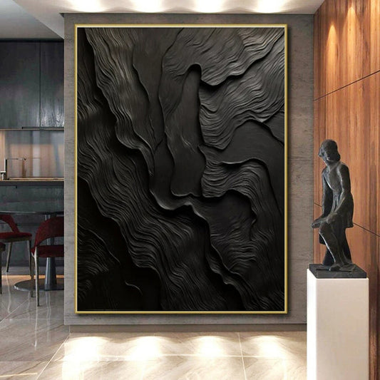 Monumental Contemporary Abstract Canvas for Home Music Studio Creative Backdrop
