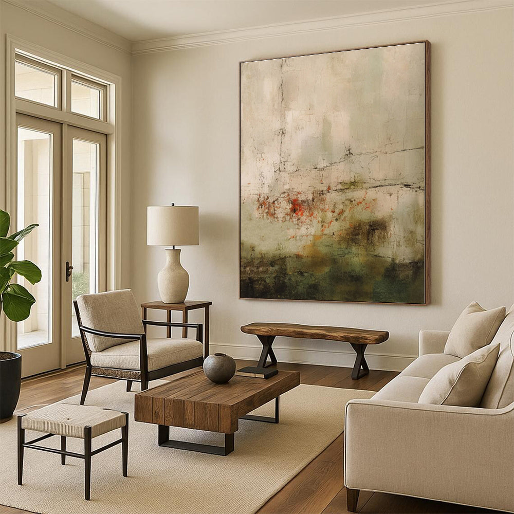 Custom Giant Hand-Painted Abstract Painting for Master Bedroom Retreat Wall LargeART0574