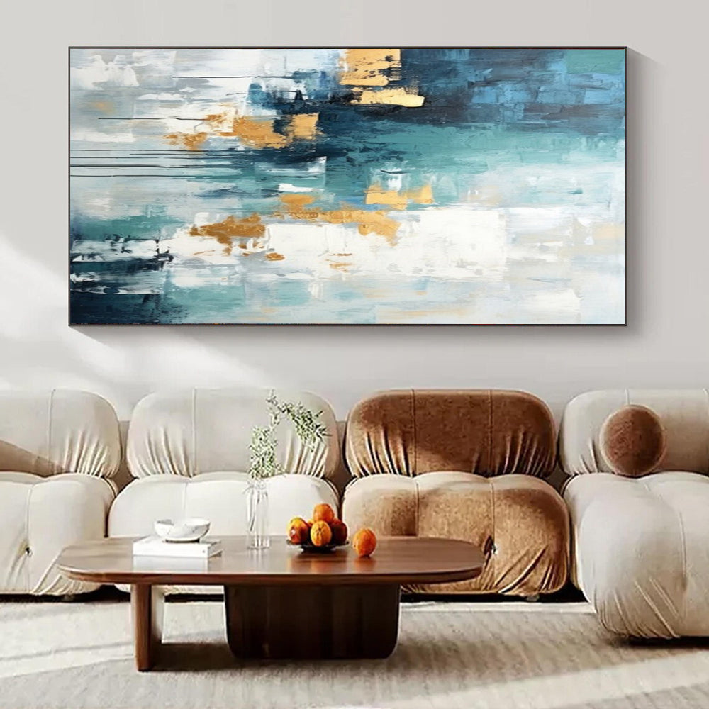 Gigantic Hand-Painted Modern Abstract Art for Family Home Libraries