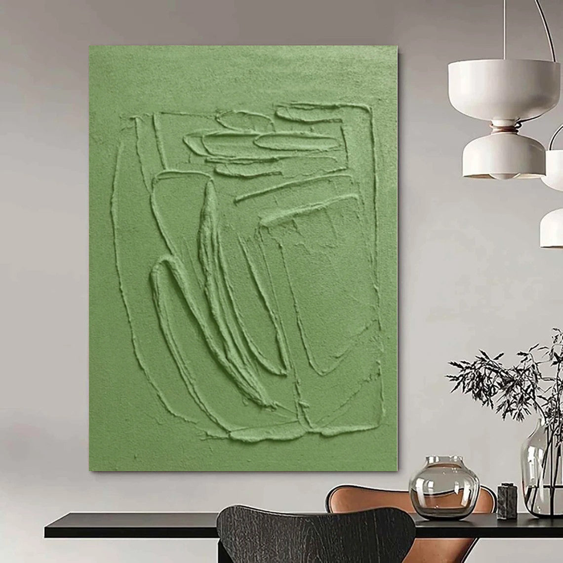 Oversized Abstract Wall Art for Home Library Ladders - Commissioned Acrylic on Linen