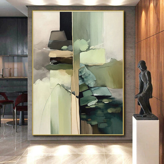 Oversized Modern Abstract Canvas for Contemporary Home Music Studio Recording Booth Wall