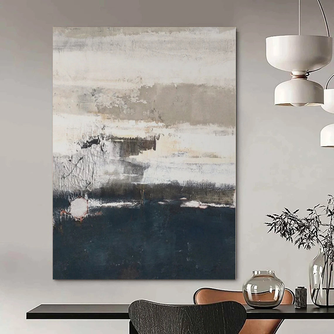 Immense Custom Abstract Painting for Agricultural Cooperative Lobbies