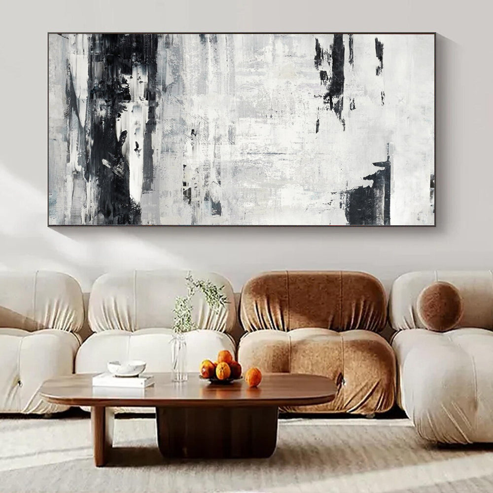 Huge Hand-Painted Contemporary Abstract Canvas for Dining Room Ceilings