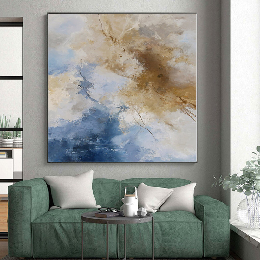 Large Custom Abstract Painting for Home Bar Lounges