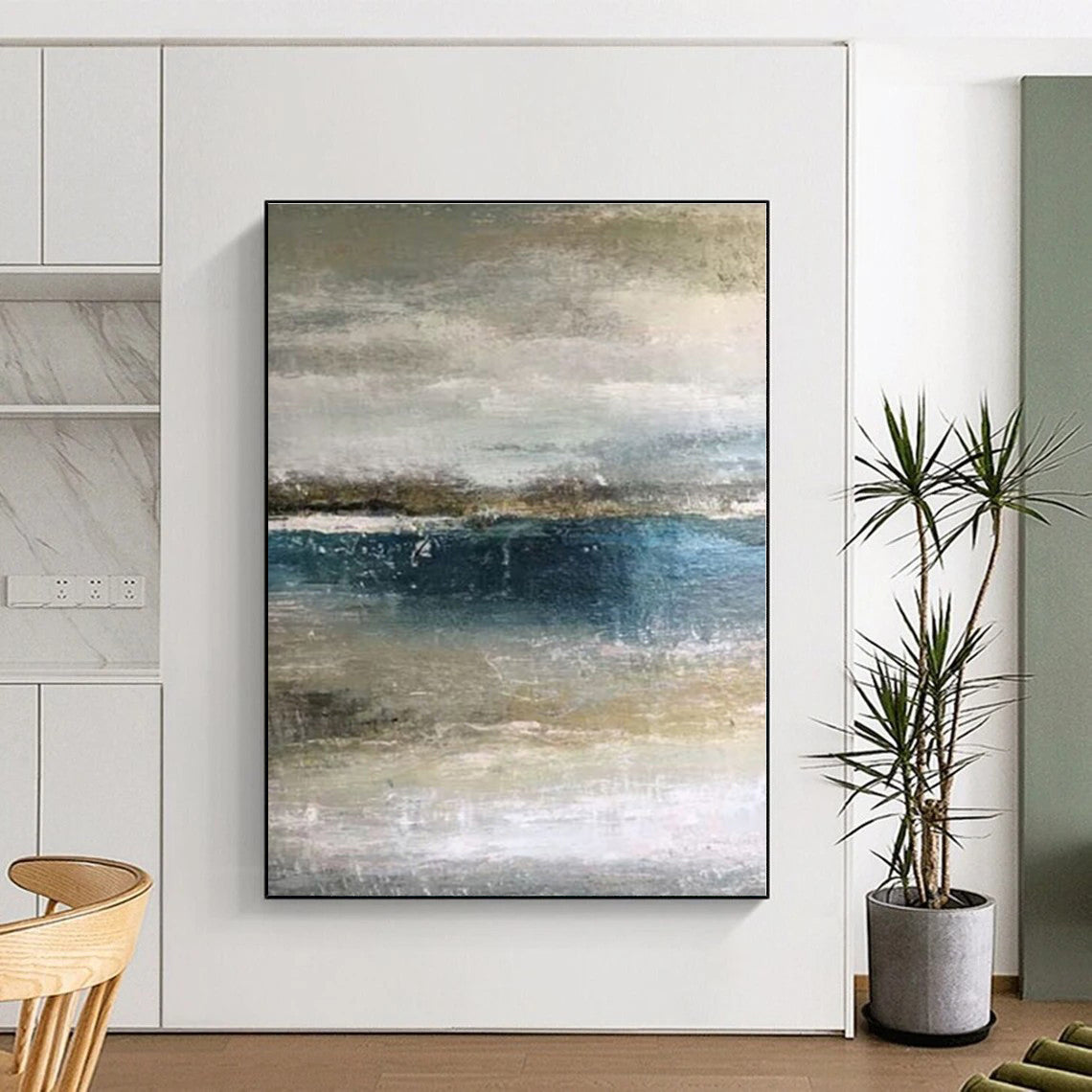 Custom Giant Hand-Painted Abstract Painting for Home Bar Back Wall LargeART0590
