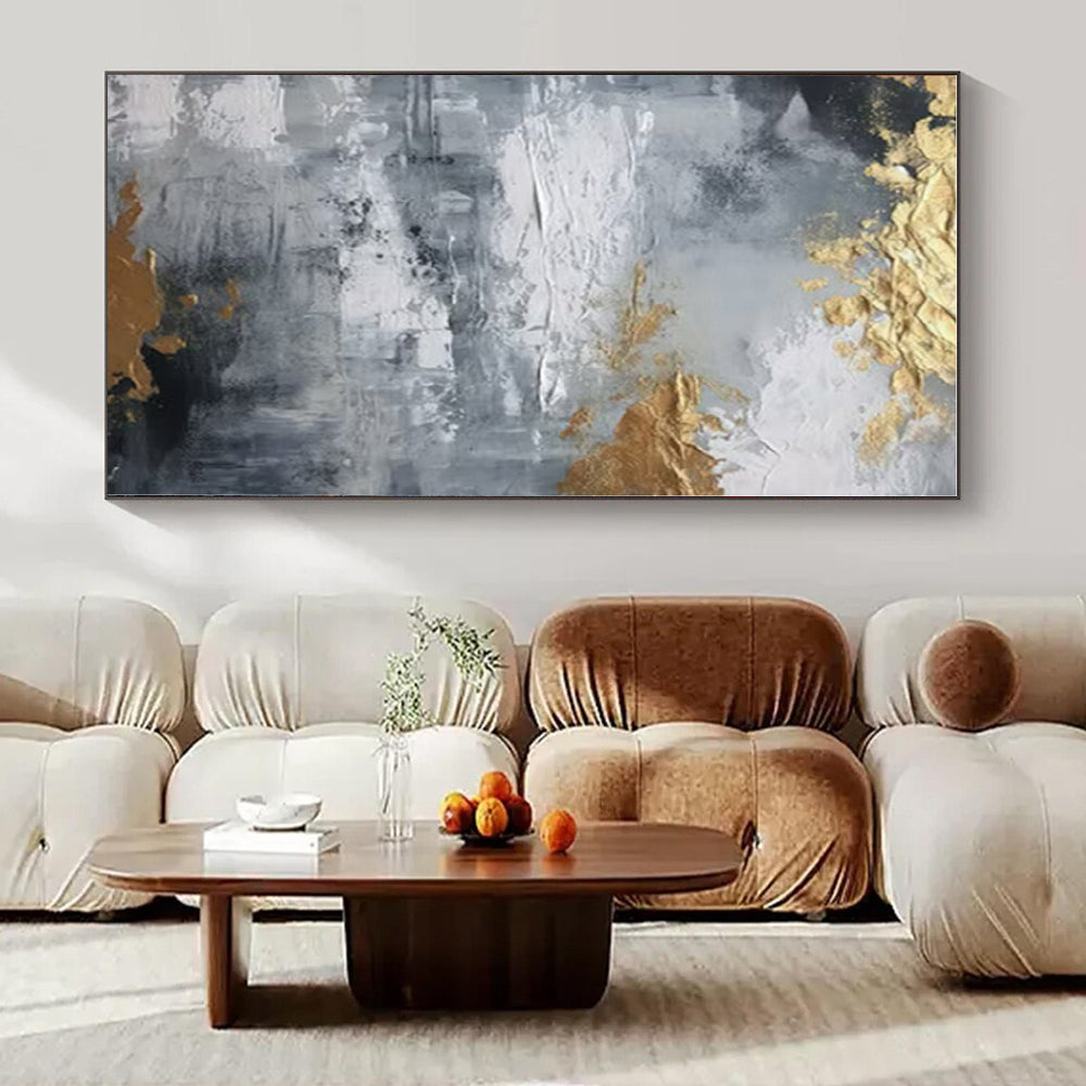 Industrial Steampunk Hand-Painted Abstract Wall Decor for Unique Bedrooms