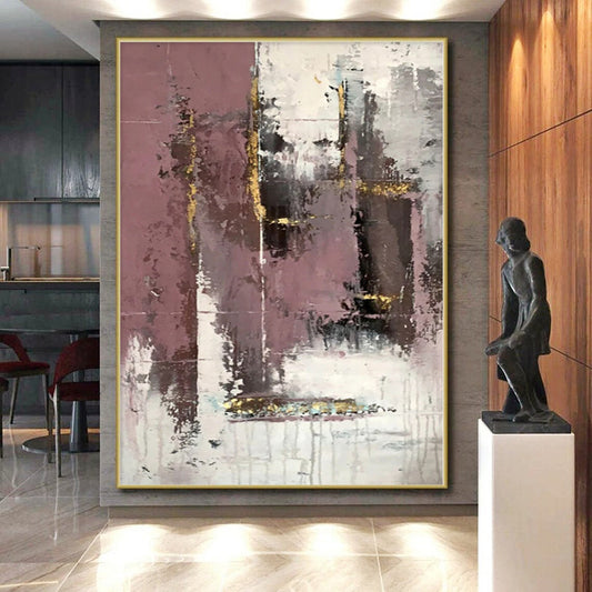 Oversized Custom Abstract Painting for Home Office Focal Wall