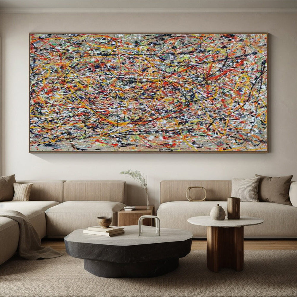 Giant Abstract Art for Bathroom Vanity Mirror Wall