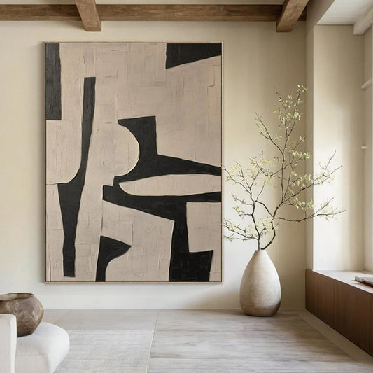 Colossal Hand-Painted Contemporary Abstract Painting for Music Concert Venue Backdrops