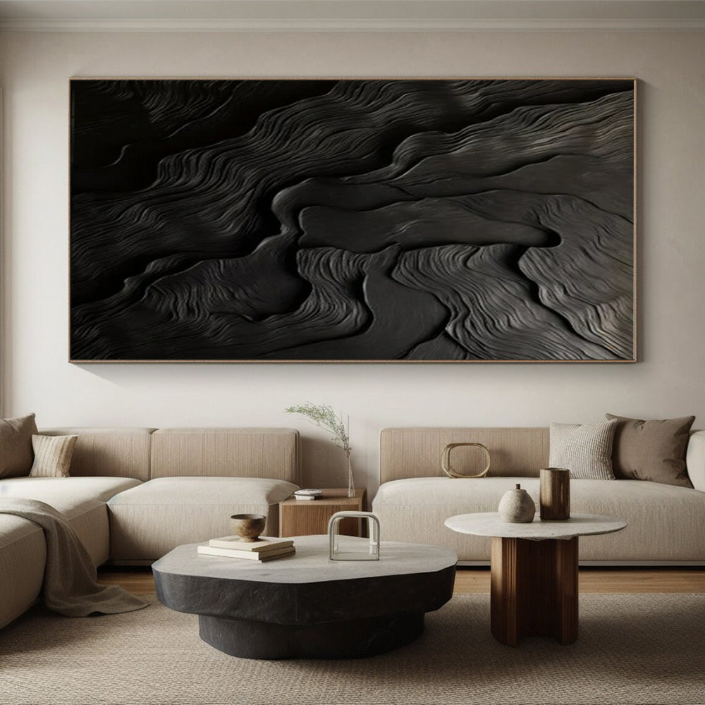 Monumental Contemporary Abstract Canvas for Home Music Studio Creative Backdrop