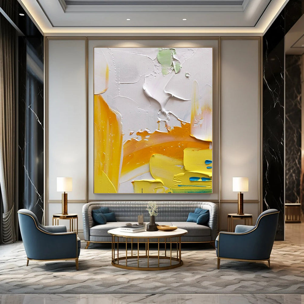 Hand-Painted Bespoke Abstract Mural for Hallway and Office