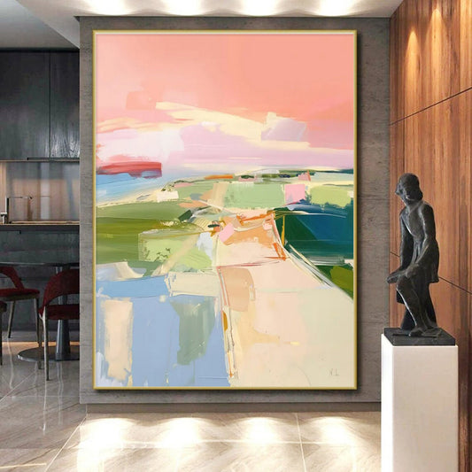 Extra-Huge Custom Abstract Painting for Home Library Study Desk Wall