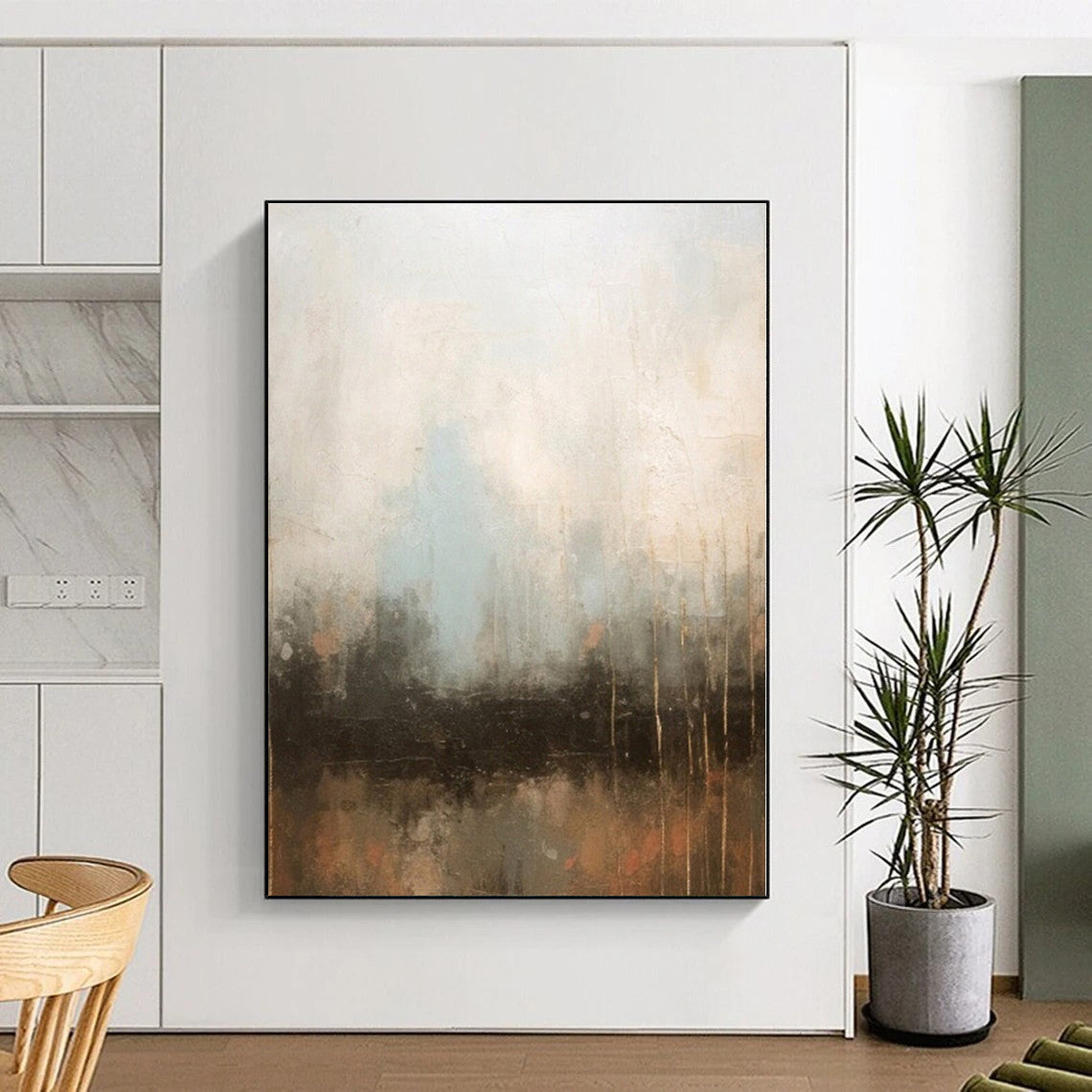 Staggering Made-to-Order Abstract Painting for Home Wine Cellar Tasting Area Wall