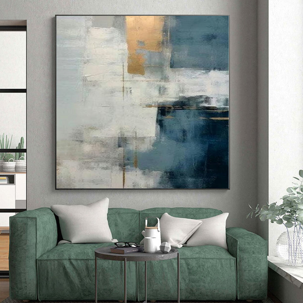 Large Custom Abstract Canvas for Kids’ Playroom Feature Walls