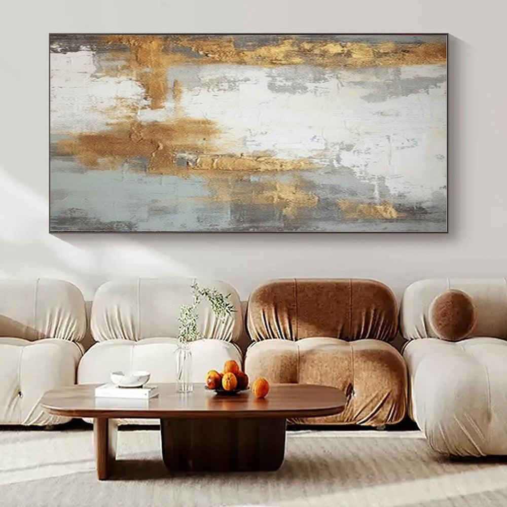 Oversized Hand-Painted Contemporary Abstract Mural for Office Collaboration Spaces