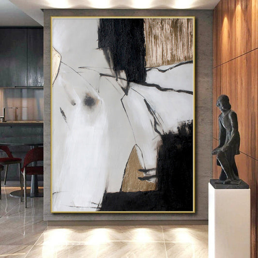 Giant Made-to-Order Abstract Canvas for Walk-in Closet Feature Walls