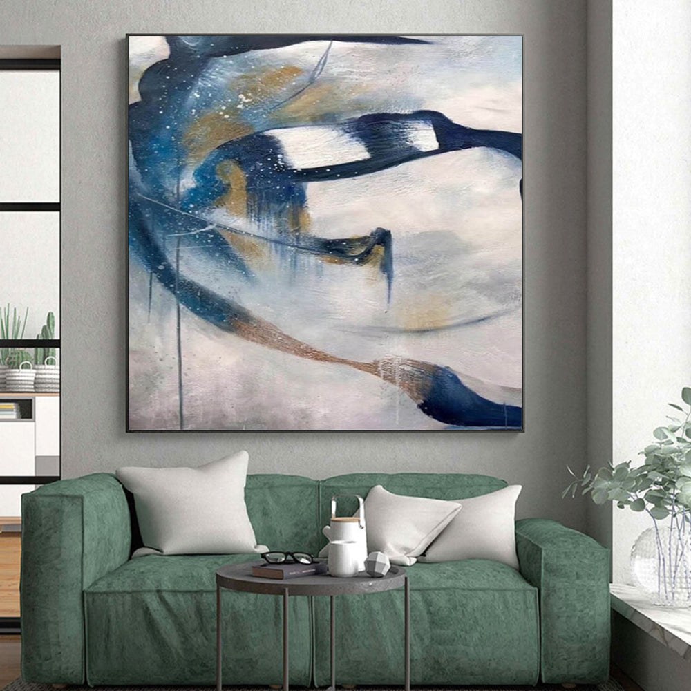 Oversized Custom Abstract Wall Art for Laundry Room Folding and Sorting Areas