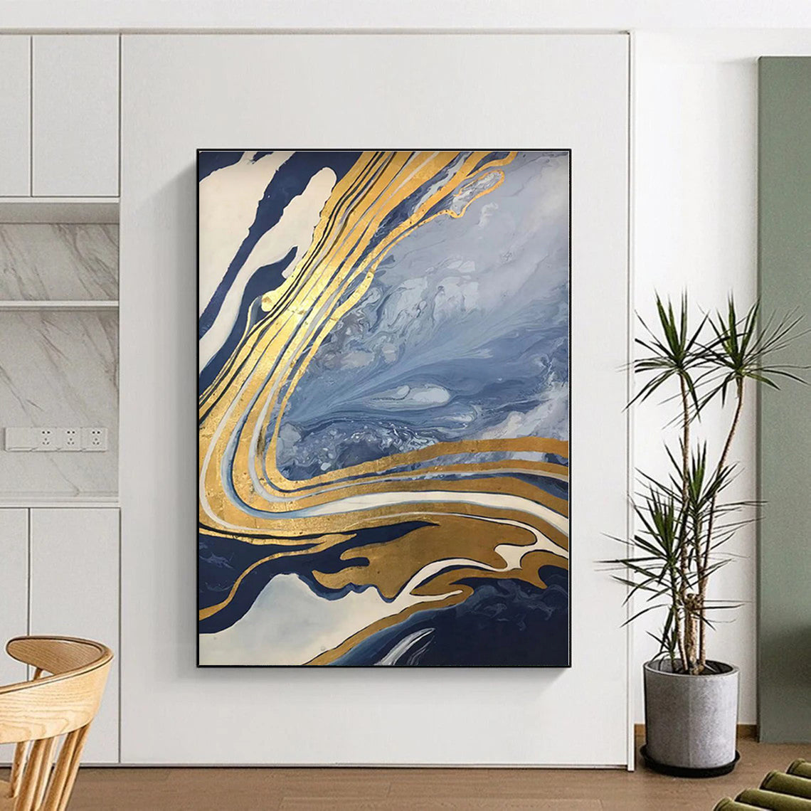 Massive Abstract Impressionist Hand-Painted Art for Walk-in Closet Style Wall