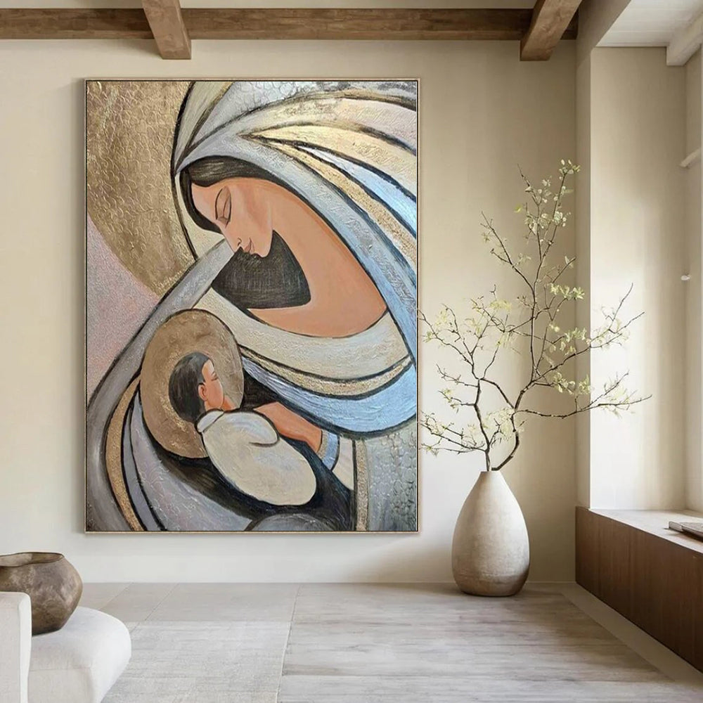 Candlelit Ambiance Hand-Painted Canvas for Intimate Dining Rooms