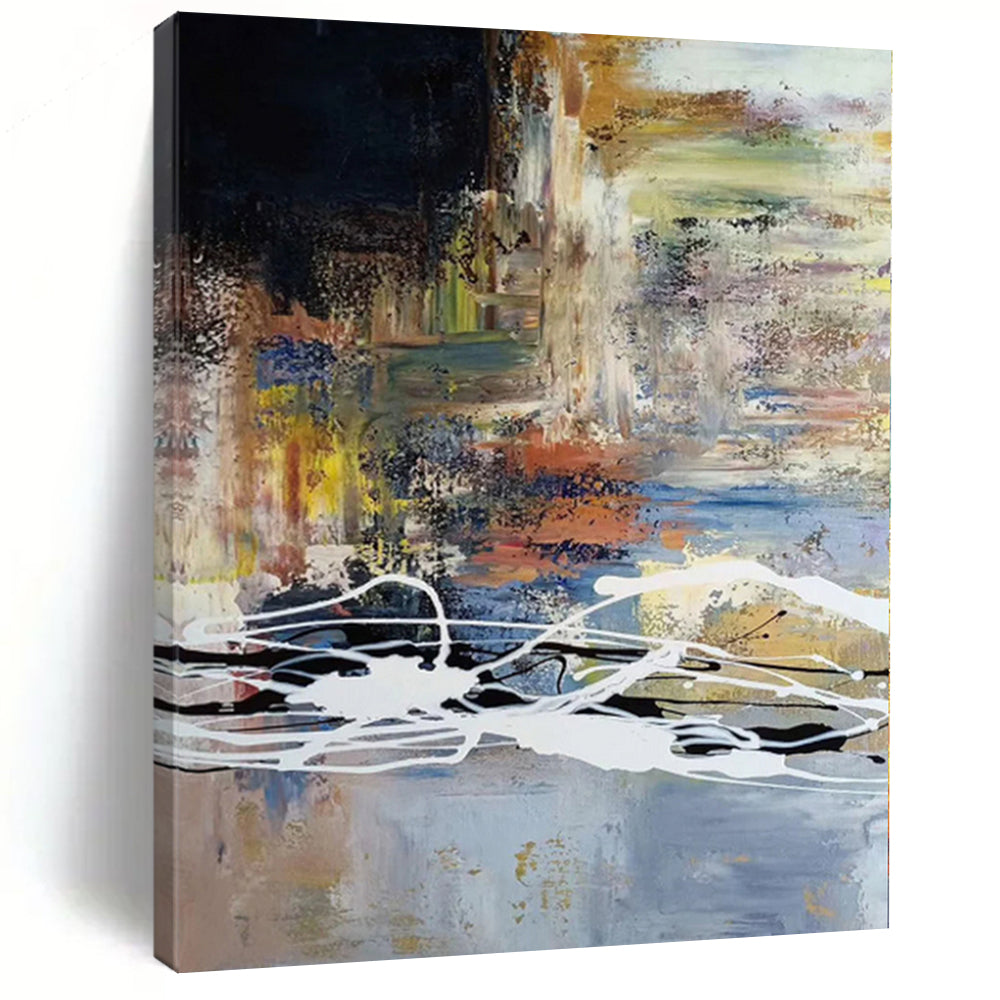 Immense Made-to-Order Abstract Canvas for Kitchen Breakfast Bar Feature Walls