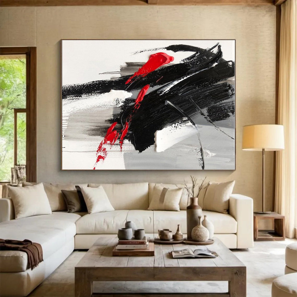 Monumental Modern Abstract Wall Art for Entryway Dramatic First Impression