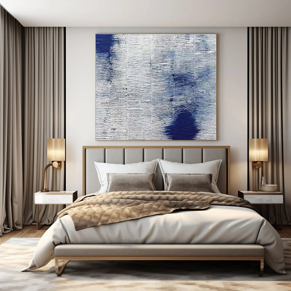 Custom Hand-Painted Abstract Mural for Hallway and Entryway