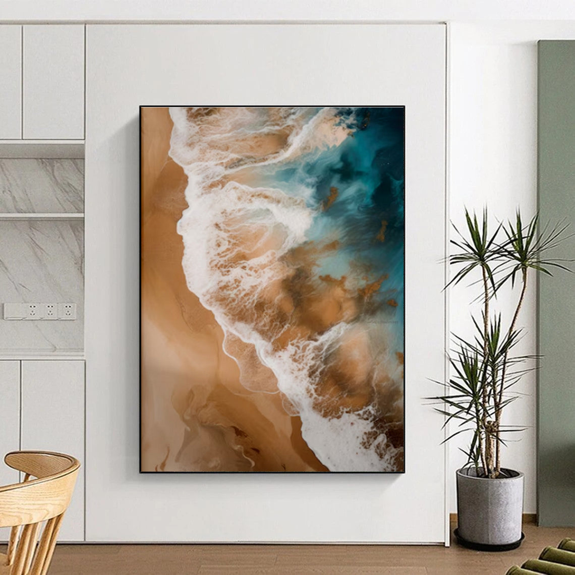 Extra-Huge Contemporary Abstract Painting for Home Library Study Nook Inspiration