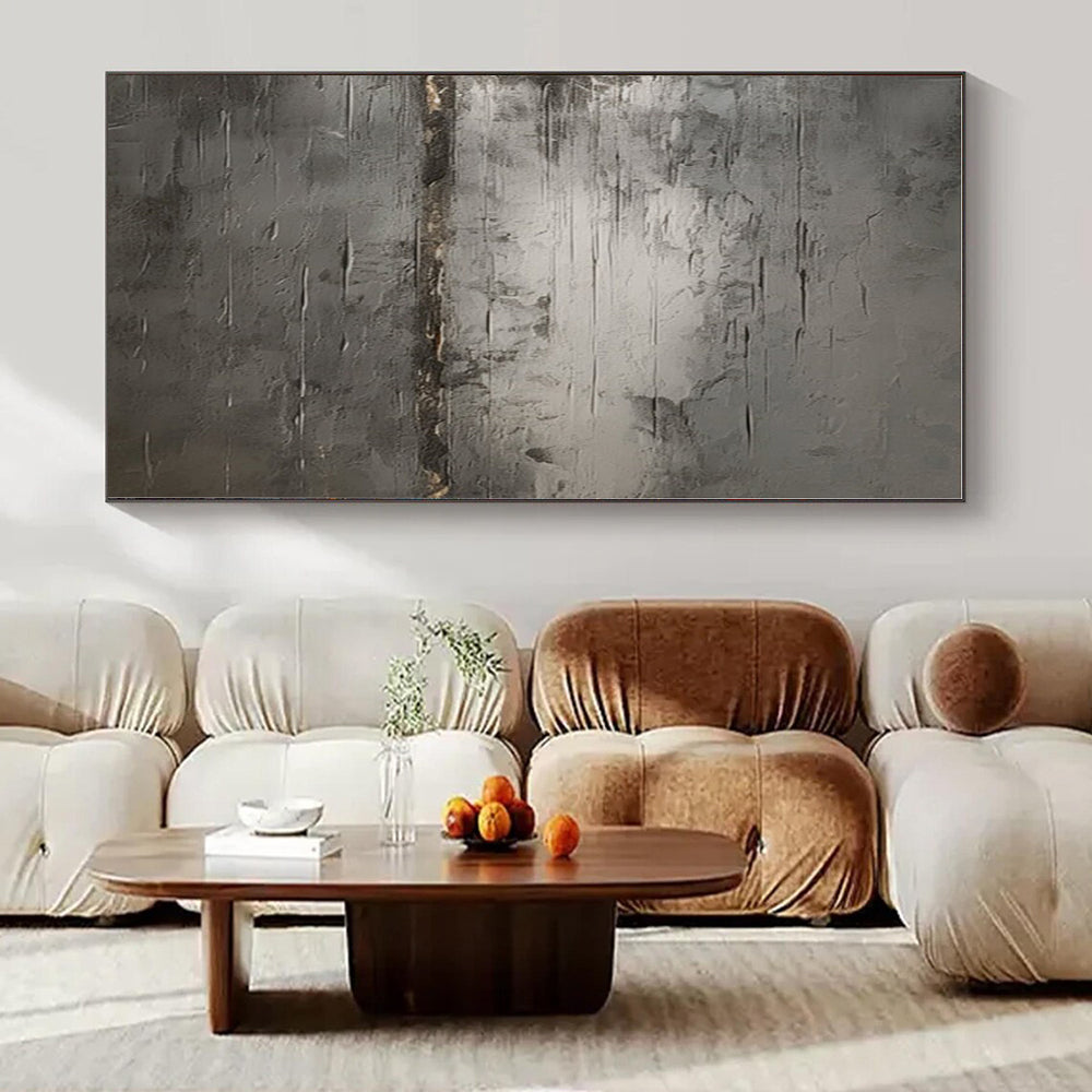 Large-Scale Hand-Painted Abstract Canvas for Office and Living Room
