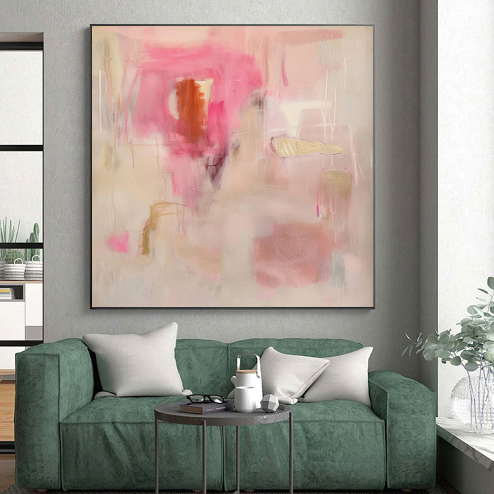 Vast Custom Abstract Canvas for Nursery Crib Feature Wall