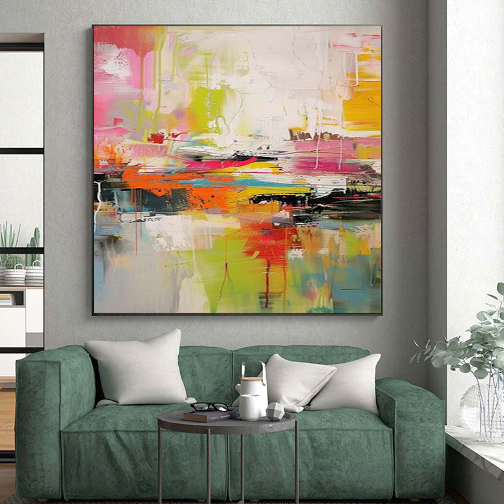 Monumental Abstract Painting for Chicken Coop Nesting Boxes - Made to Order Resin on Linen