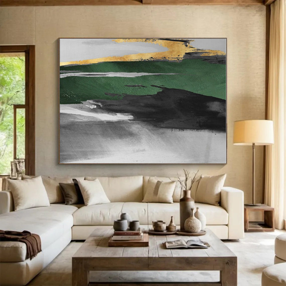 Made-to-Measure Colossal Hand-Painted Abstract Wall Art for Architectural Spaces LargeART0637