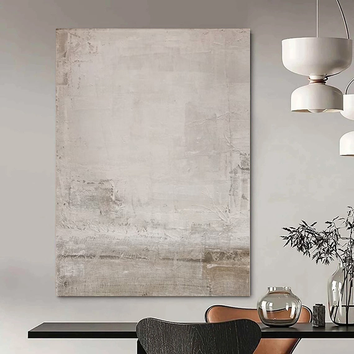 Grand Commissioned Abstract Painting for Wine Tasting Room Interiors