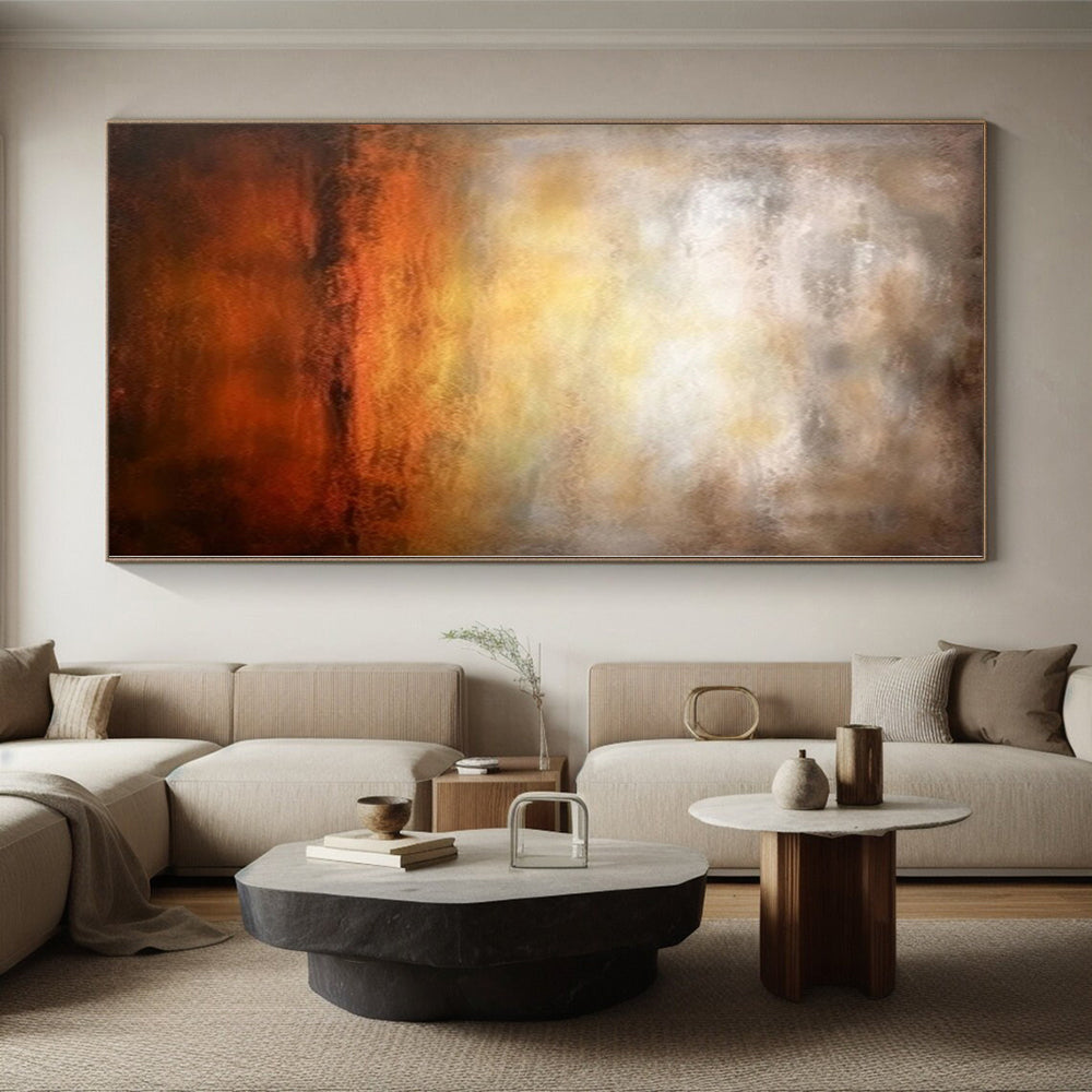 Immense Hand-Painted Abstract Art for Home Gym Mirror Walls
