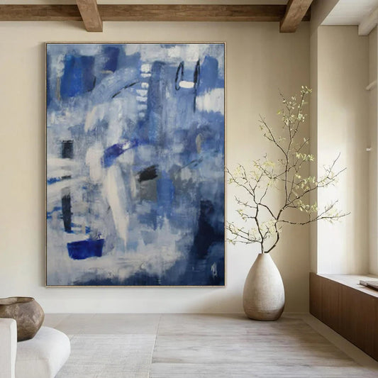 Hand-Painted Bespoke Abstract Art for Bedroom & Hotel Spa Areas