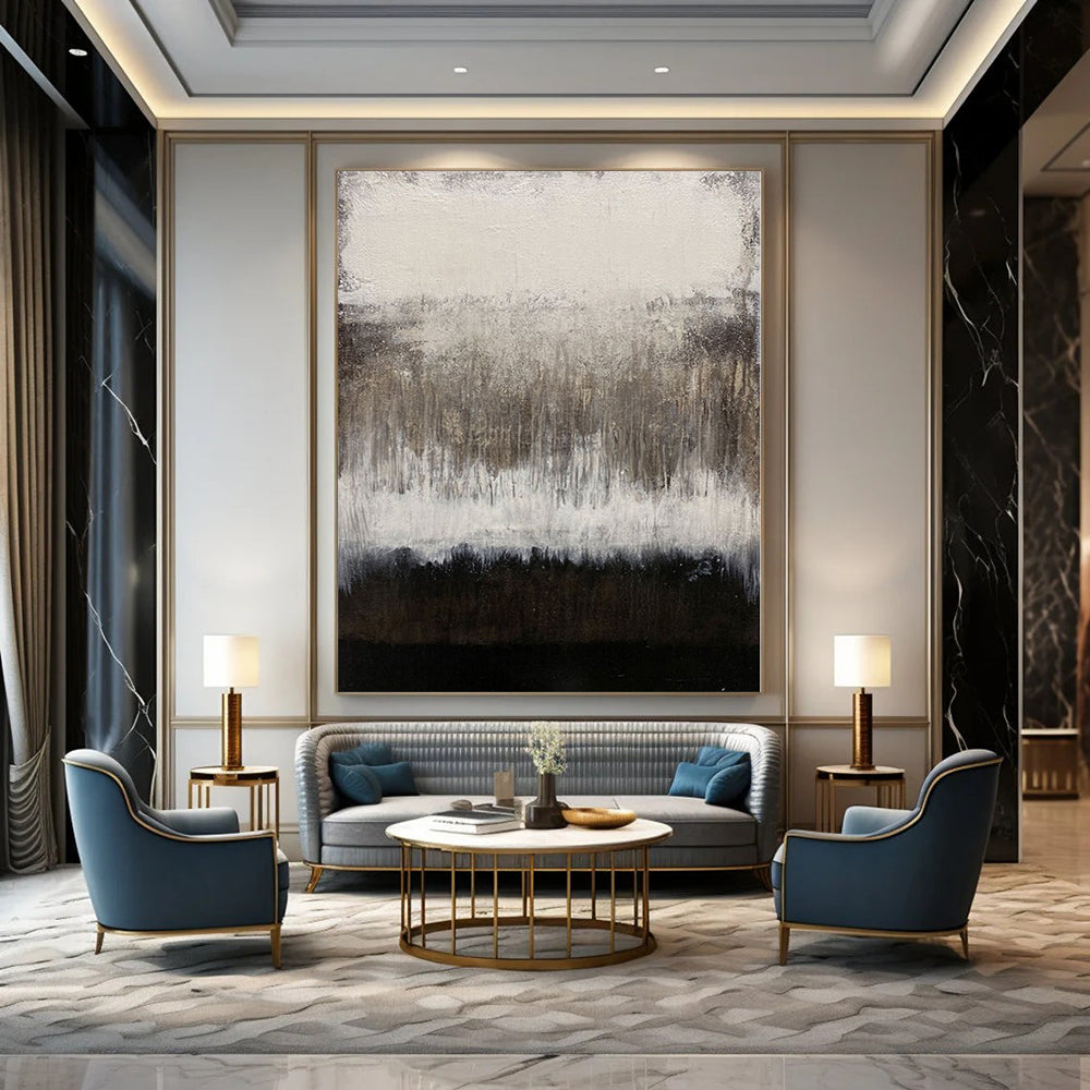 Epic-Scale Hand-Painted Abstract Canvas for Living Room Feature Walls