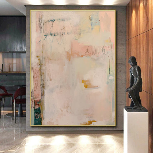 Giant Hand-Painted Abstract Canvas for Home Theater Screen Surround LargeART0684