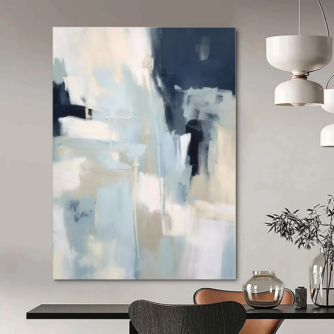 Hand-Painted Personalized Abstract Canvas for Office and Bedroom