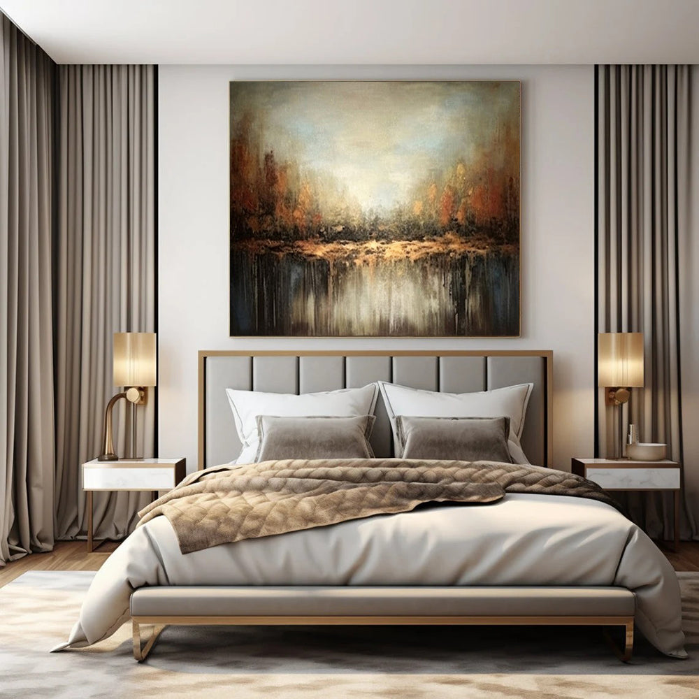 Giant Hand-Painted Contemporary Abstract Art for Villa Home Gyms