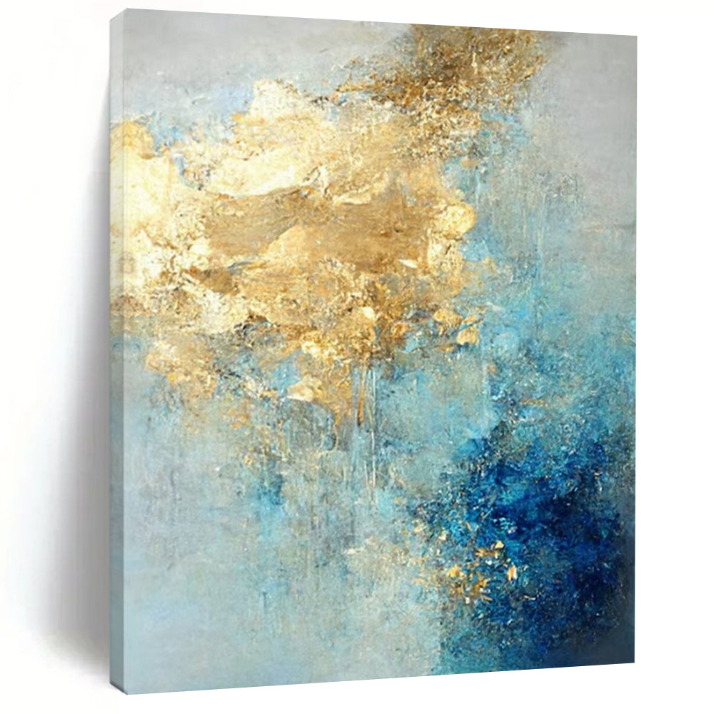 Extra-Huge Hand-Painted Modern Abstract Canvas for Luxury Hotel Executive Suites