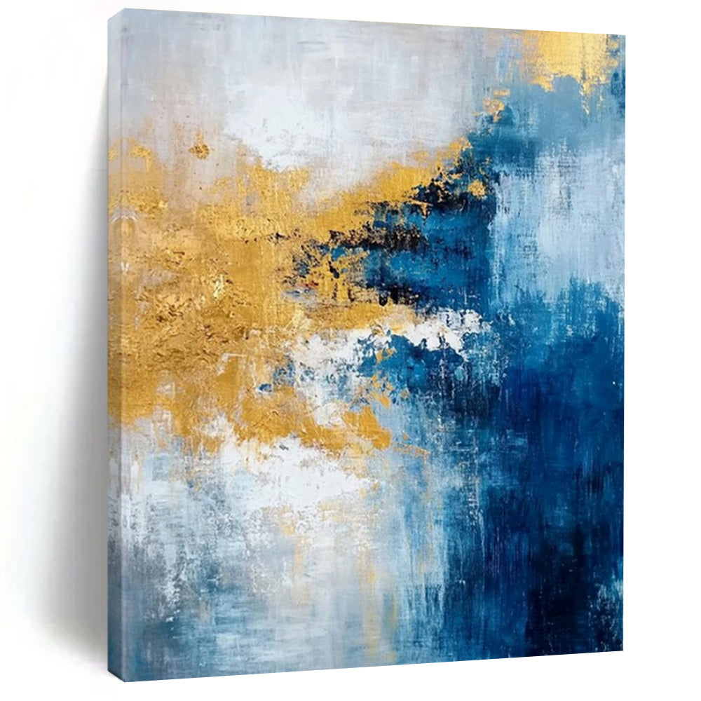 Extra-Huge Hand-Painted Modern Abstract Canvas for Luxury Villa Home Theaters