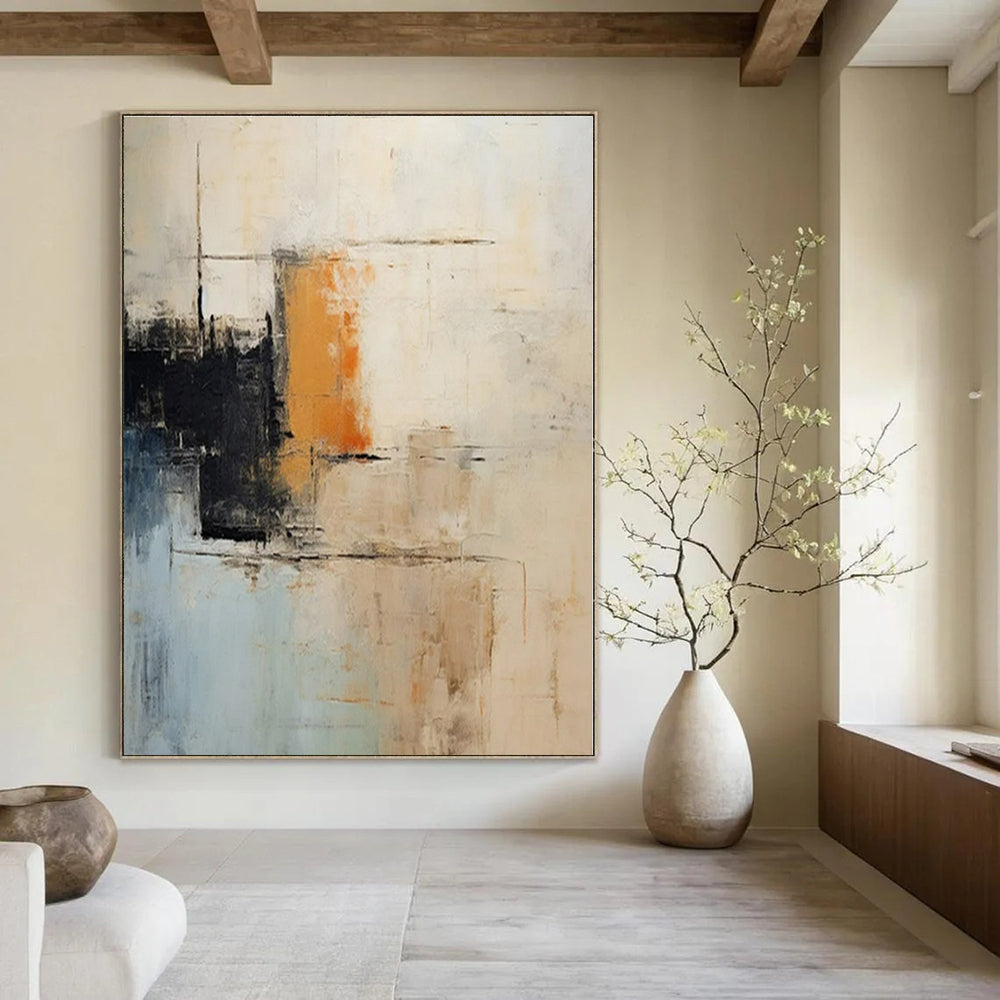 Hand-Painted Bespoke Abstract Art for Dining Room and Hallway