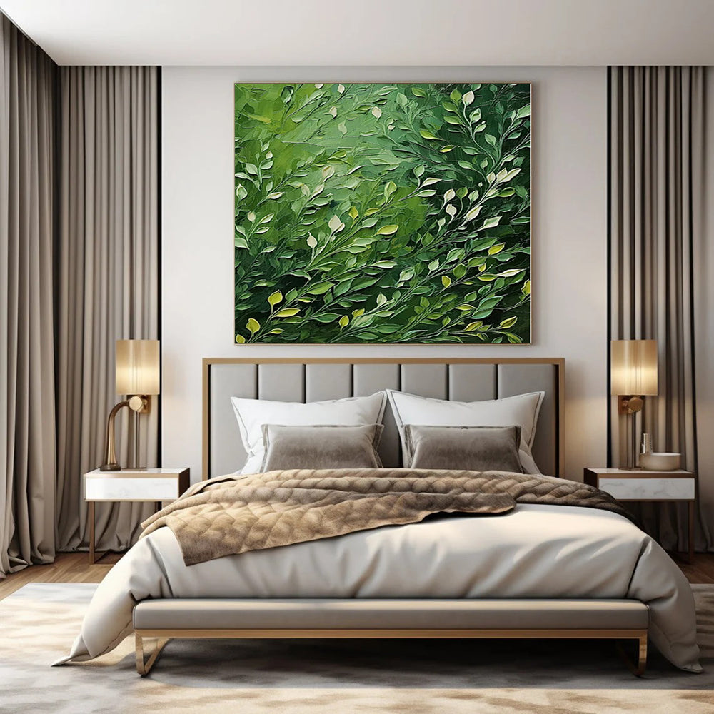 Grand Abstract Painting for Kids' Treehouse Interiors - Hand-Painted Mixed Media