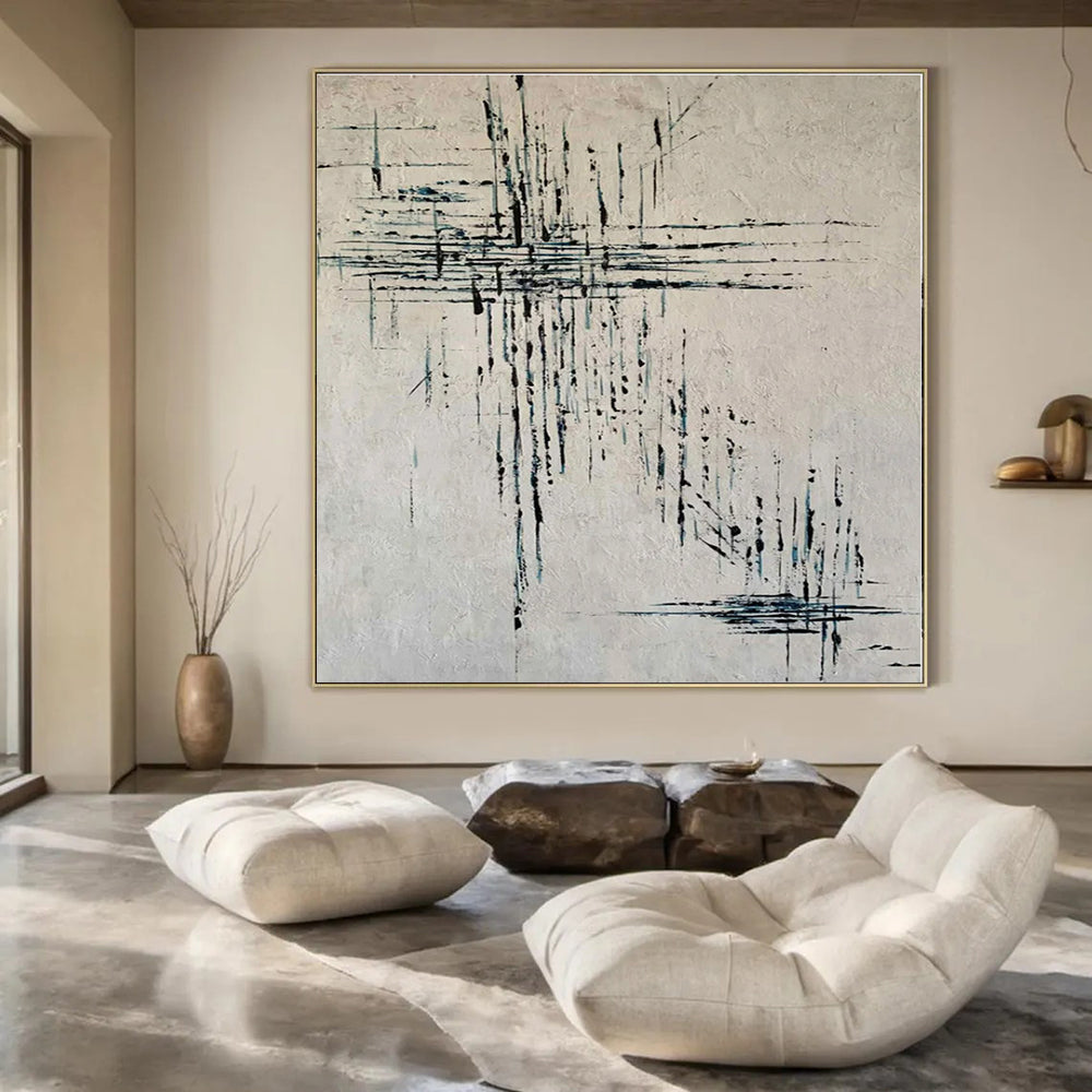 Hand-Painted Personalized Abstract Mural for Office Shipping and Receiving Areas