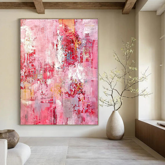 Oversized Abstract Wall Art for Root Cellar Interiors - Commissioned Mixed Media on Linen