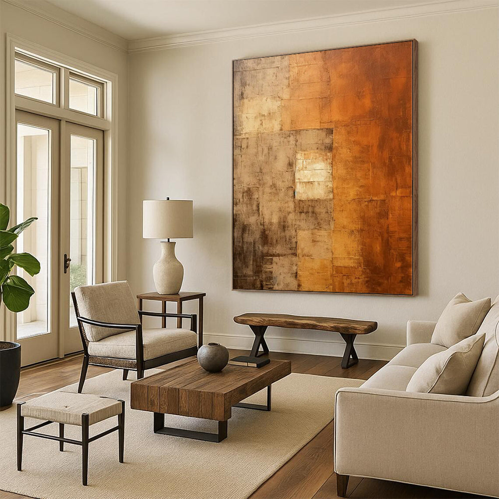 Large Custom Abstract Canvas for Kids’ Playroom Reading Nooks