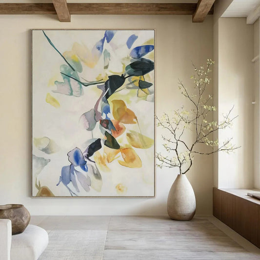 Hand-Painted Custom Abstract Artwork for Office Mail Rooms