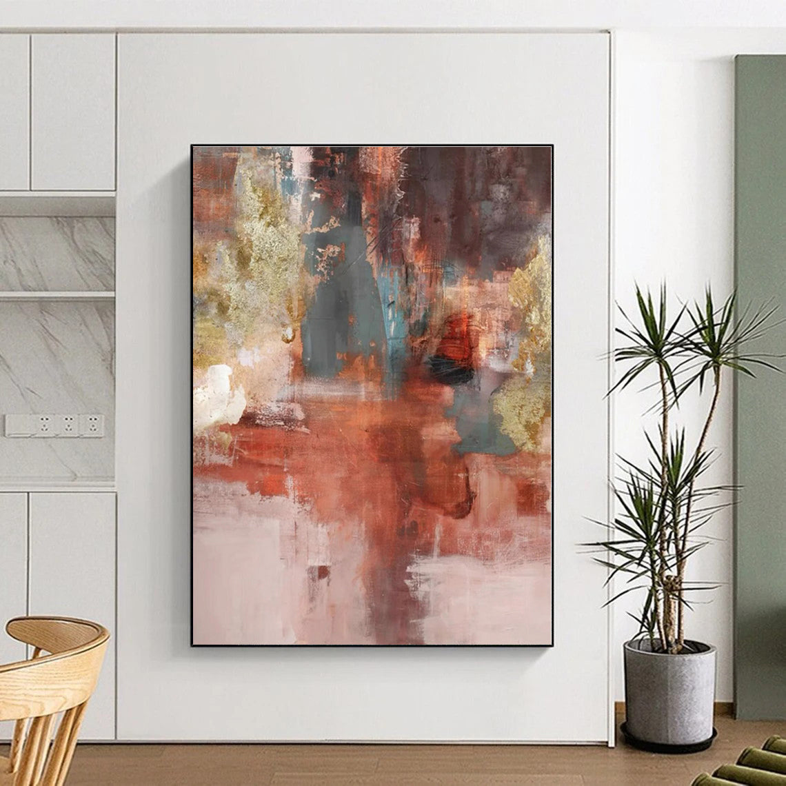 Made-to-Order Large Hand-Painted Abstract Painting for Hallway Passage Wall LargeART0583