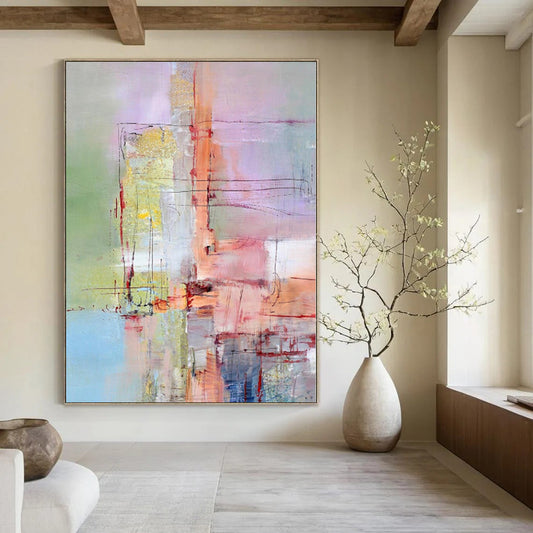 Grand Abstract Painting for Wine Barrel Cellar Interiors - Made to Order Acrylic on Linen
