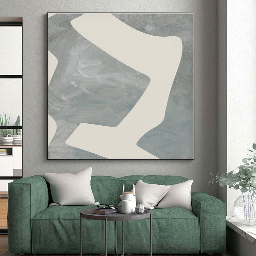 Massive Custom Abstract Painting for Home Library Reading Nook Wall